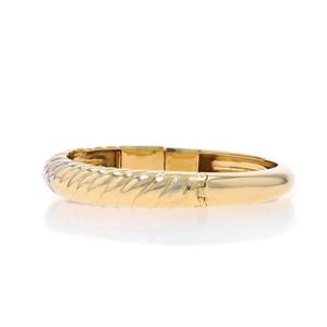 Brazalete de moissanita Vintage para mujer en oro amarillo sólido de 18K con joyería de moda de diseño ovalado - Product Image 5