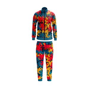 Survêtement uni pour hommes avec logo personnalisé Ensemble de survêtements de jogging Ensemble de survêtements à col rond Jogging unisexe personnalisé Vêtements de sport Jogging pour hommes - Product Image 3
