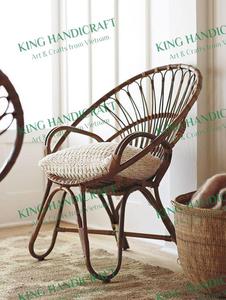 Chaise en rotin ronde fabriquée à la main pour enfants et bébés cultivés naturellement du Vietnam pour le salon - Product Image 6