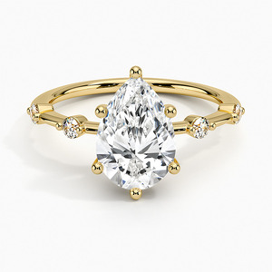 Anillo de compromiso de oro macizo de 14 quilates con diamante cultivado en laboratorio, joyería de moda fina con el mejor diseño personalizado para mujer al mejor precio - Product Image 1