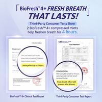 Bonbons sans sucre KisKis, pastilles pour l'haleine fraîche avec BioFresh 4+ ingrédients fonctionnels, boîte élégante 20g