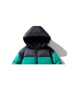 Wholesale Custom <b>Men's</b> <b>Puffer</b> <b>Jacket</b> New Design Fashion Quilted Bomber <b>Jacket</b> Hood <b>White</b> Waterproof Bubble Leather Plus Size - Product Image 3