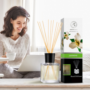 Aromatika Jasmine 200ml <b>Reed</b> <b>Diffuser</b> with Natural Essential <b>Oil</b> Long Lasting Floral Room Fragrance - Product Image 5