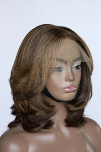 Wholesale Vietnamese Human Hair <b>Wig</b> Transparent Lace Soft Layer Cuticle Aligned High Density - Product Image 1