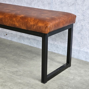 Women's Upholstered <b>Bench</b> with PU <b>Cushion</b> 140x40x45cm Iron Frame GBD024 - Product Image 3