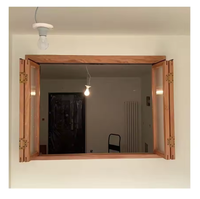 Dernières fenêtres américaines en bois plaqué aluminium, design de grille, fenêtres à guillotine en bois massif, design de grille de fenêtre en bois massif