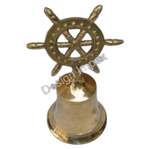 Campana de Mano de Latón con Forma de Timón de Barco, Campanas de Lujo para Cena, Regalos y Artesanías Metálicas, Precio Competitivo - Product Image 1