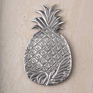 Classic Silver Finished Pineapple Shape Aluminum <b>Trivets</b> for Pan & Hotpot Heat Resistant Protection on Dining Table - Product Image 1