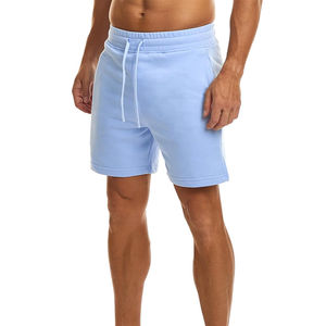 Pantalones cortos de sudor de algodón para hombre, venta al por mayor, diseño de verano personalizado con ropa de gimnasio transpirable, precio de impresión de logotipo OEM, patrón sólido - Product Image 6