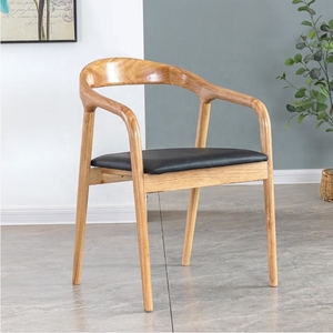 Meubles de salon d'intérieur de Style de luxe moderne nordique bar d'hôtel <span class=keywords><strong>fauteuil</strong></span> de jambe en bois de frêne massif Schmitt en <span class=keywords><strong>teck</strong></span> blanc - Product Image 6