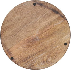 Assiette de chargeur en bois naturel Dîner de fête d'événement Mariage Élégant 13 pouces de diamètre Assiette de chargeur en bois naturel - Product Image 3
