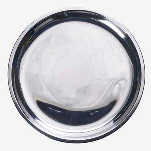 Stainless Steel Eco-Friendly Luxury Dinner <b>Serving</b> Plate Elegant Thali Food Tray Dishwasher Safe for Weddings Special Occasions - Product Image 1