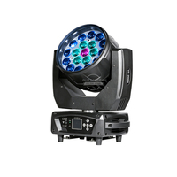 Projecteur LED Beam Wash 19x15W RGBW à Zoom, Tête Mobile, Contrôle DMX512 pour Boîte de Nuit, Théâtre, DJ, Fête