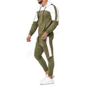 ชุดวอร์มผู้ชายผ้าฝ้าย100% อย่างยั่งยืนในฤดูหนาวพร้อมชุดเสื้อแจ็กเก็ตและกางเกงขายาวดีไซน์ทันสมัยสำหรับฝึกซ้อมออกกำลังกายและสวมใส่ทุกวัน - Product Image 6