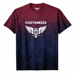 T-shirt à dégradé personnalisé, logo personnalisé, t-shirt bicolore et ombré, streetwear unisexe, impression personnalisée - Product Image 2