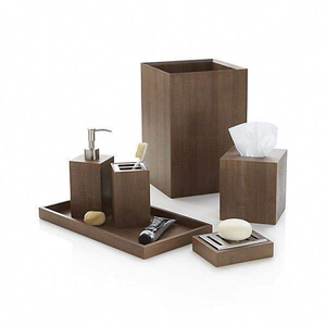 Accessoires de salle de bain en bois de manguier classique de luxe, écologiques et de haute qualité, avec logo personnalisé, taille et support sur mesure. - Product Image 6