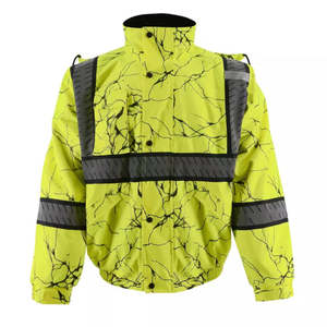 Chaqueta de seguridad de protección de alta visibilidad cómoda transpirable seguridad de grado Industrial 300D tela Oxford chaqueta de trabajo al aire libre - Product Image 1