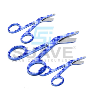 Ciseaux à pansement orthopédiques, poignée de couleur de qualité supérieure en acier inoxydable Ciseaux de 3.5 pouces par SUAVE SURGICAL INSTRUMENTS - Product Image 1