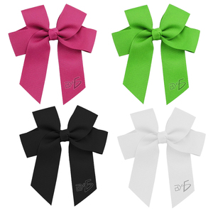 Fascia per capelli per bambini con fiocco grande e fermaglio in acciaio inossidabile, disponibile in 4 colori solidi - Product Image 3