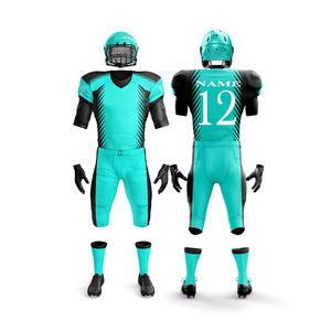 Best Selling Factory <b>Prices</b> Customized American <b>Football</b> Uniform Set 100% Polyester Fabric Made in Pakistan OEM Service - Product Image 4