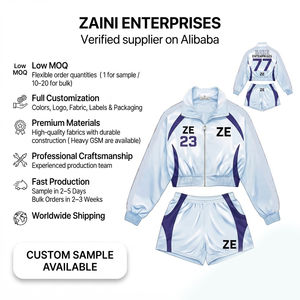 ชุดเซ็ตเสื้อฮู้ดกันลมพรีเมียม 120 GSM ผ้าทัสลอนน้ำหนักเบาสำหรับผู้หญิง 2 ชิ้น พร้อมกางเกงขาสั้น แห้งเร็ว สีม่วงชมพู  รับสกรีนโลโก้ - Product Image 1