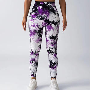 Mallas de yoga clásicas transpirables de cintura alta para mujer pantalones de gimnasio impresos con logotipo personalizado con bolsillo - Product Image 6