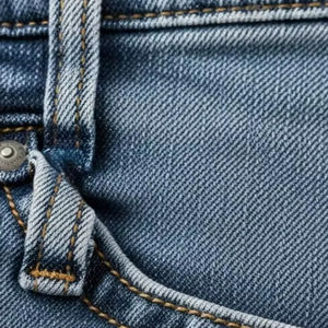 Pantalones Vaqueros de Mezclilla de Algodón Suave, Cintura Media, Transpirables, Tinte Liso, Duraderos, Cómodos para Uso Diario - Product Image 3