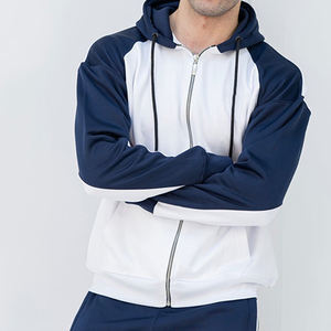 Survêtement de jogging unisexe Winters 2-en-1 en coton respirant, grande taille, avec fermeture éclair, pour la gym et la course, avec surpiqûres contrastées et motif tie-dye - Product Image 3