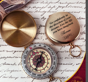 Brújula Personalizada de Primera Calidad, Brújula con Reloj Solar, Regalo de Aniversario, Regalos para Esposo, Regalo para Parejas, Regalos de Navidad - Product Image 1