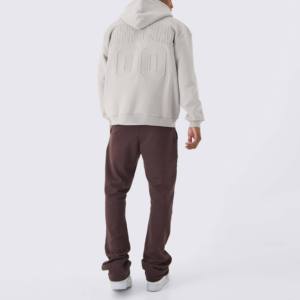 Sweat à capuche zippé personnalisé sweat-shirt doublé polaire pour hommes OEM hiver décontracté Streetwear mode vêtements pour hommes sweats à capuche lourds - Product Image 4