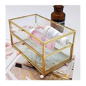 Holesale-joyero de latón y acrílico, cajón y compartimento para guardar joyas - Product Image 6