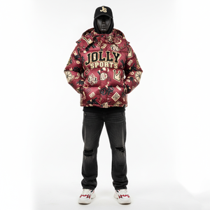 Chaqueta acolchada de alta calidad, abrigo de invierno grueso con estilo, tela de poliéster suave, ropa de calle cálida, chaqueta acolchada con logotipo personalizado para hombre - Product Image 1