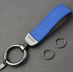 Wholesale <b>Retro</b> Vintage Brown Genuine Leather Key Ring Custom Business <b>Gifts</b> Promotional Keychain Fashion Accessories Made - Product Image 3