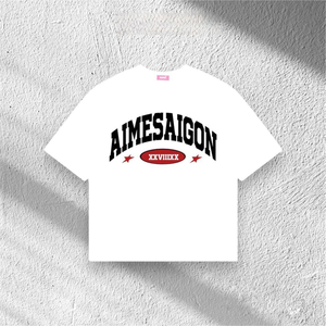 Camiseta Unisex ODM OEM Boxy de talla grande bordada de longitud corta hecha en Vietnam para adolescentes, hombres y mujeres - Product Image 5