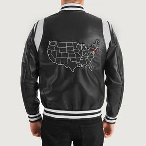 Chaqueta Universitaria OVO YALE, 100% Algodón, Cuello Alto, Bordado Frontal, Chaqueta Bomber Universitaria, Ropa para Estudiantes - Product Image 5