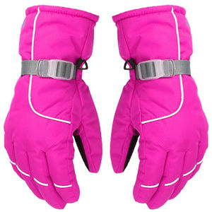 Guantes de esquí con aislamiento térmico impermeables de Palma antideslizante para exteriores, cuero a prueba de viento, cierre con cordón, personalizados de alta calidad para hombres - Product Image 3