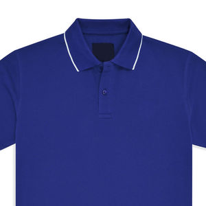 100% coton de haute qualité écologique hommes décontracté solide motif pour Polo E bleu uni teint avant Design solide Pique Style - Product Image 2