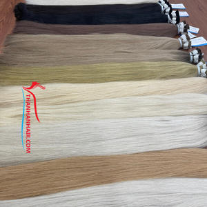 Extensions de cheveux humains vietnamiennes professionnelles 100% en vrac 1B couleur droite Style de vague sans enchevêtrement et sans perte - Product Image 5