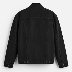 Chaqueta Vaquera de Mezclilla para Hombre de Alta Calidad, Estilo Urbano, Desgastada, con Botones en la Parte Delantera, Cuello Alto, Reversible, Azul - Product Image 2