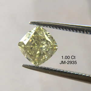 Corte de cojín amarillo verdoso marrón elegante 1,00 quilates SI1 claridad IGI certificado 100% diamantes de fantasía sueltos naturales a precios a granel - Product Image 1