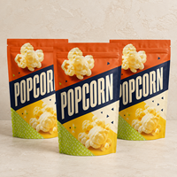 Sachet souple personnalisé pour popcorn, qualité alimentaire, résistant à l'humidité, avec fermeture éclair, pour aliments pour animaux de compagnie et chewing-gum