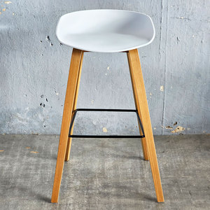 เก้าอี้บาร์สไตล์สแกนดิเนเวียน ขาไม้อัด เบาะไม้วีเนียร์โอ๊ค - Product Image 3