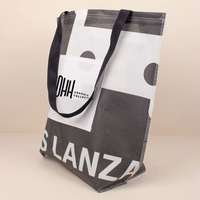 Individuelle Logo Zero-Waste Recycelte PU Mittelgroße Tragetaschen in Verschiedenen Farben Nachhaltige Werbe-Einkaufs-Geschenktaschen