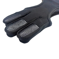 Gants de tir à l'arc pour adultes, demi-doigts, en cuir, antidérapants, légers, respirants, coupe-vent, avec fermeture auto-agrippante