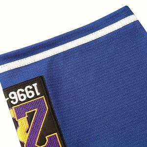 Maillot de baseball bleu à col en V pour homme, coupe ample, manches courtes, imprimé, toutes saisons, tenue décontractée pour l'extérieur, grande taille - Product Image 3