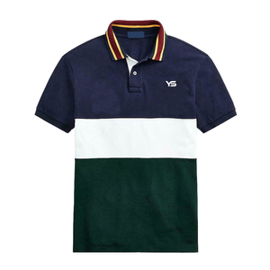 Polo d'été de haute qualité à panneaux, polo de couleur originale pour hommes, t-shirt personnalisé en spandex et coton mélangé - Product Image 3