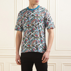 Diseño personalizado de hombro caído estilo callejero camisetas de gran tamaño 100% algodón 2025 venta al por mayor camiseta impresa para hombres - Product Image 2