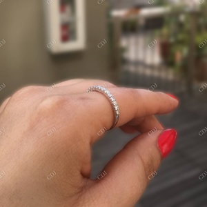 Haute Qualité Brillant Diamant Alliance De Luxe Designer Marque Bijoux Dainty Cut Moissanite Main Droite Index Doigt Classique - Product Image 4