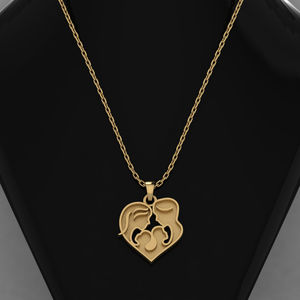 Pendentif en or 14 carats et argent 925, 22x21 mm, avec cadre vide pour la famille heureuse, pour remplir de résine de lait maternel ou de cendres, bijou souvenir à faire soi-même - Product Image 2