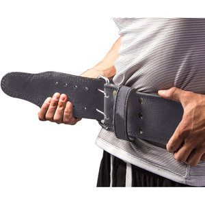 Pro Weightlifting <b>Belt</b> Leather Outside <b>Suede</b> Inside Adjustable Buckle Heavy Duty Gym Support OEM Custom Branding Bulk Wholesale - Product Image 2